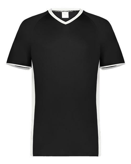 Augusta Sportswear Men's Cutter V-Neck Jersey 6907 - Black/ White