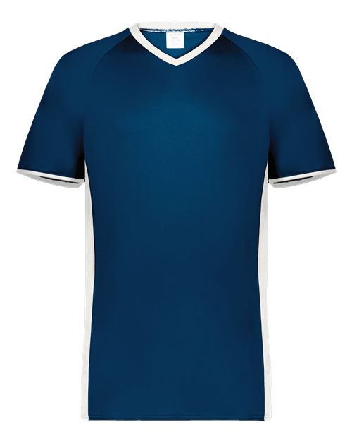 Augusta Sportswear Men's Cutter V-Neck Jersey 6907 - Navy/ White