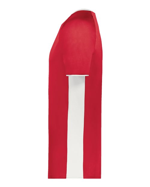 Augusta Sportswear Men's Cutter V-Neck Jersey 6907 - Scarlet/ White