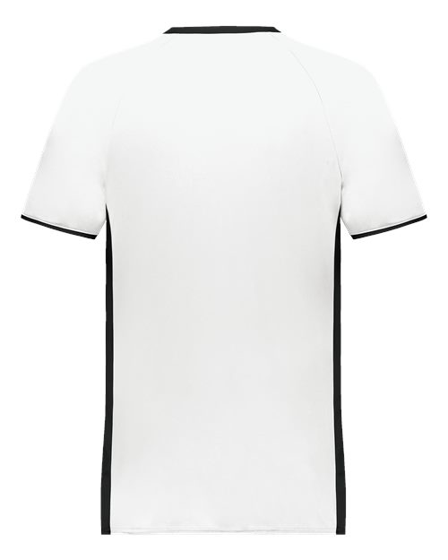 Augusta Sportswear Men's Cutter V-Neck Jersey 6907 - White/ Black