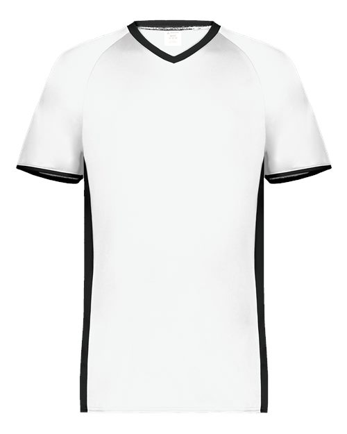 Augusta Sportswear Men's Cutter V-Neck Jersey 6907 - White/ Black