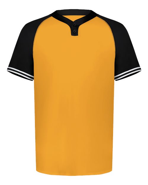 Augusta Sportswear Men's Cutter Henley Jersey 6905 - Gold/ Black