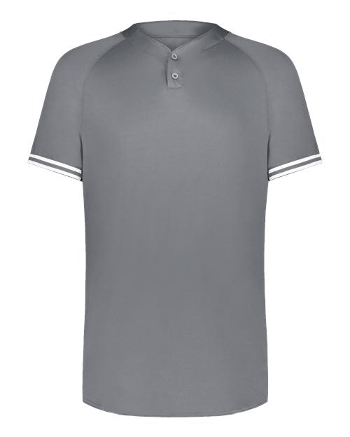 Augusta Sportswear Men's Cutter Henley Jersey 6905 - Graphite/ White