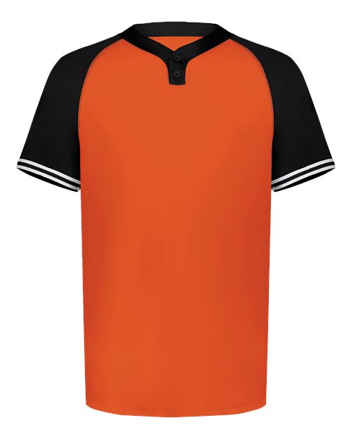 Augusta Sportswear Men's Cutter Henley Jersey 6905 - Orange/ Black