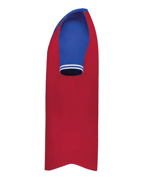 Augusta Sportswear Men's Cutter Henley Jersey 6905 - Scarlet/ Royal