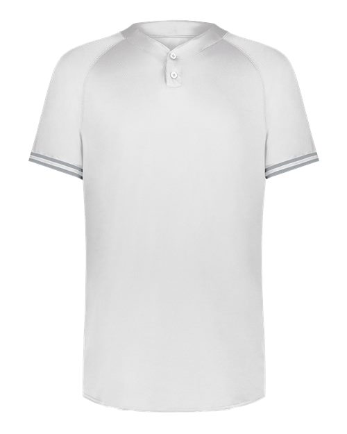 Augusta Sportswear Men's Cutter Henley Jersey 6905 - White/ Silver