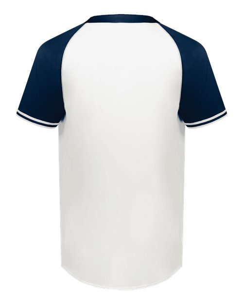 Augusta Sportswear Men's Cutter Henley Jersey 6905 - White/ Navy