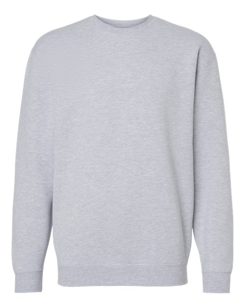 Independent Trading Co. Unisex Heavyweight Crewneck Sweatshirt IND3000 - Grey Heather