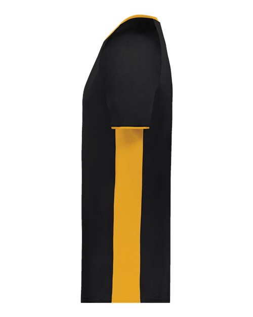 Augusta Sportswear Men's Cutter V-Neck Jersey 6907 - Black/ Gold