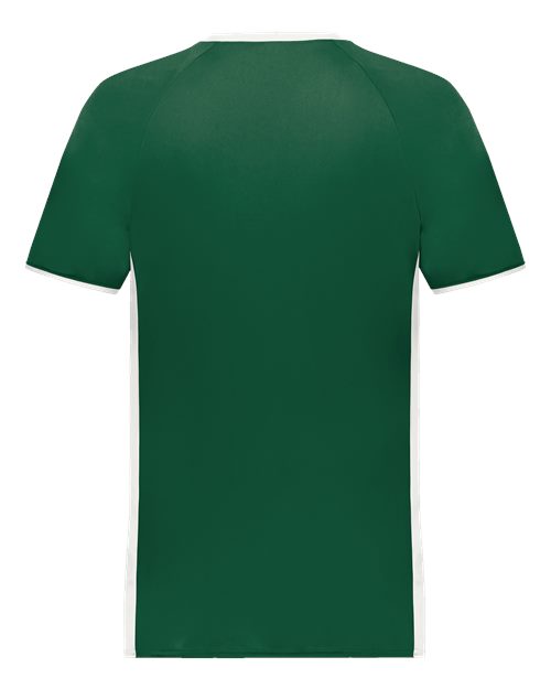 Augusta Sportswear Men's Cutter V-Neck Jersey 6907 - Dark Green/ White