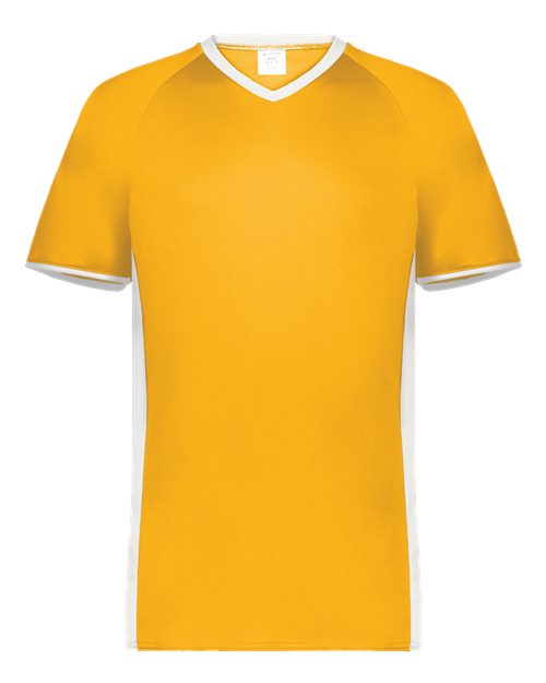 Augusta Sportswear Men's Cutter V-Neck Jersey 6907 - Gold/ White