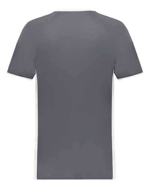 Augusta Sportswear Men's Cutter V-Neck Jersey 6907 - Graphite/ White