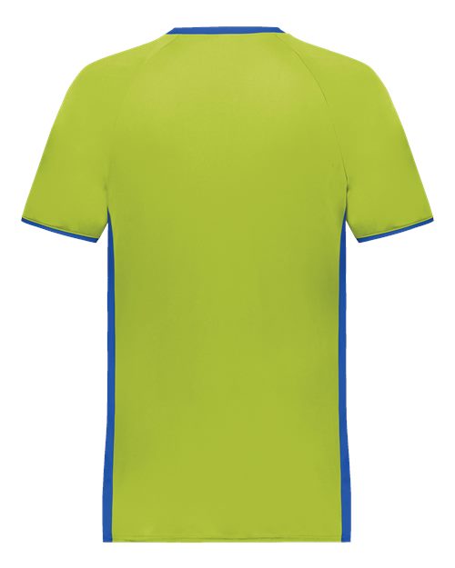 Augusta Sportswear Men's Cutter V-Neck Jersey 6907 - Lime/ Royal