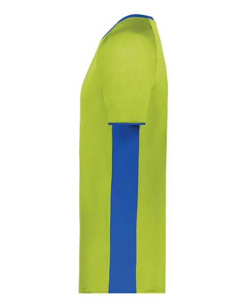 Augusta Sportswear Men's Cutter V-Neck Jersey 6907 - Lime/ Royal