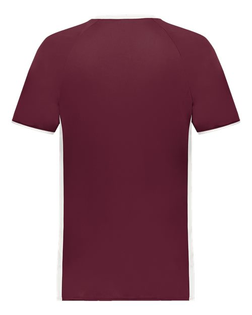 Augusta Sportswear Men's Cutter V-Neck Jersey 6907 - Maroon/ White