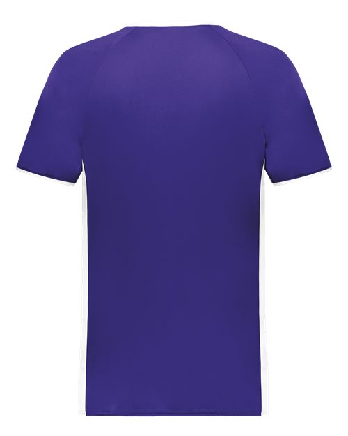 Augusta Sportswear Men's Cutter V-Neck Jersey 6907 - Purple/ White