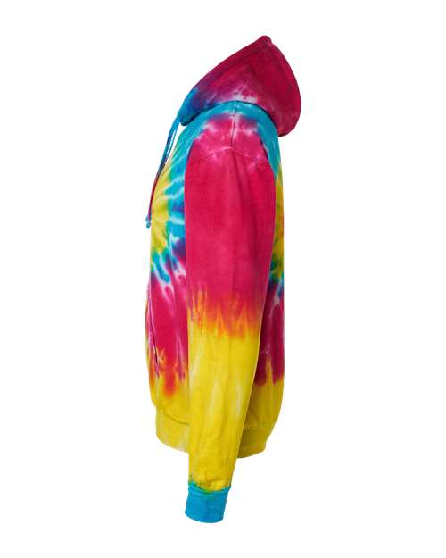 Colortone Youth Tie-Dyed Hooded Sweatshirt 8777Y - Reactive Rainbow