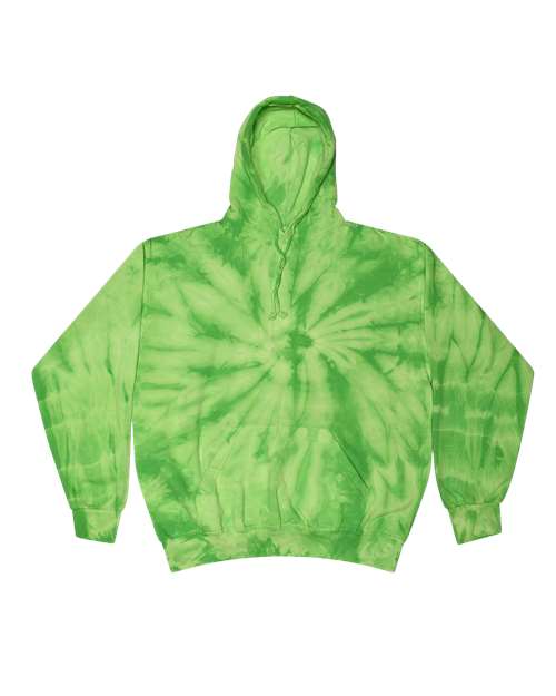 Colortone Youth Tie-Dyed Hooded Sweatshirt 8777Y - Spider Lime