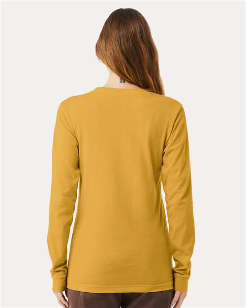 BELLA + CANVAS Heather CVC Long Sleeve Tee 3501CVC - Heather Mustard