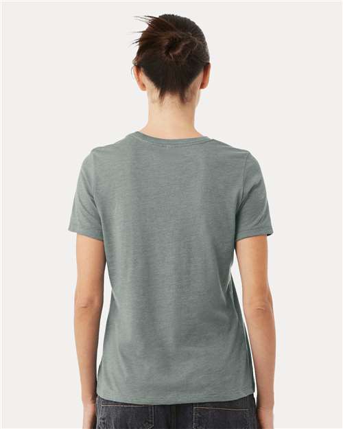 BELLA + CANVAS Women’s Relaxed Fit Heather CVC Tee 6400CVC - Heather Blue Storm