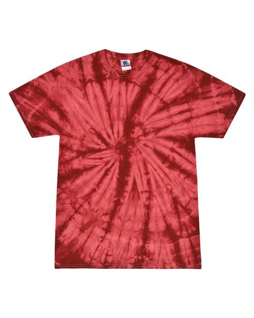Colortone Unisex Multi-Color Tie-Dyed T-Shirt 1000 - Spider Crimson