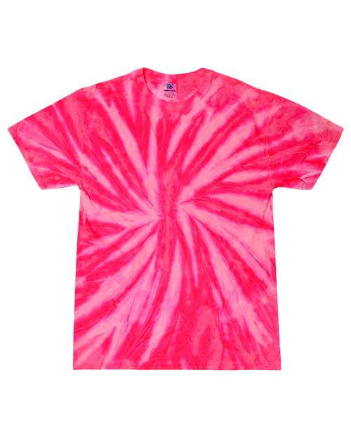 Colortone Unisex Multi-Color Tie-Dyed T-Shirt 1000 - Neon Bubblegum