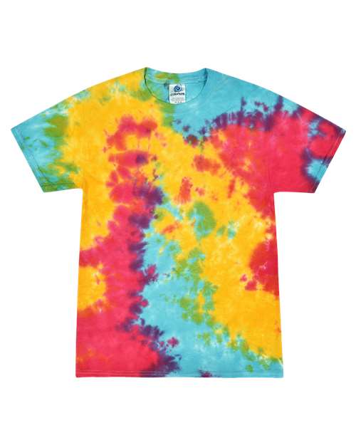 Colortone Unisex Multi-Color Tie-Dyed T-Shirt 1000 - Multi Rainbow