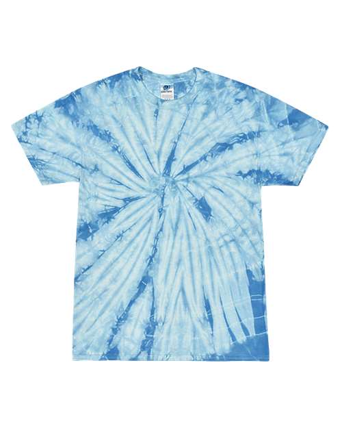 Colortone Youth Multi-Color Tie-Dyed T-Shirt 1000Y - Spider Baby Blue