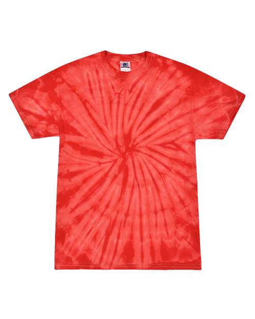 Colortone Youth Multi-Color Tie-Dyed T-Shirt 1000Y - Spider Red