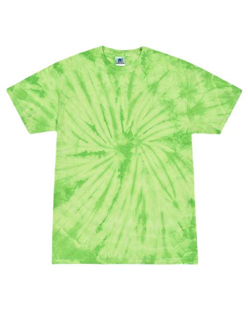 Colortone Youth Multi-Color Tie-Dyed T-Shirt 1000Y - Spider Lime