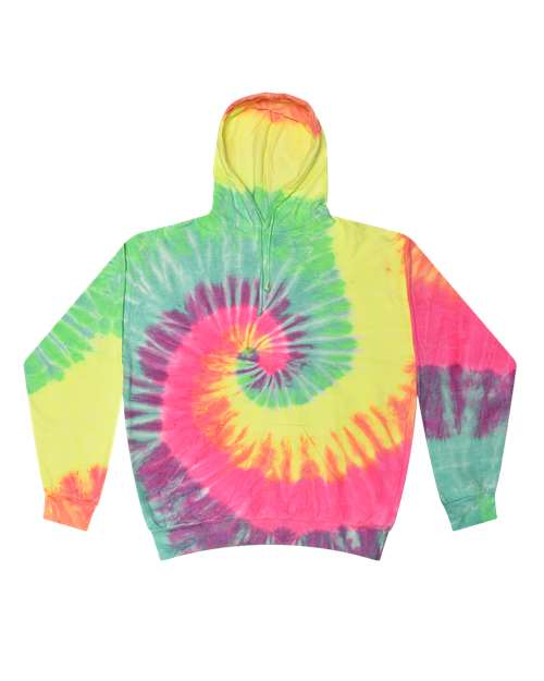 Colortone Unisex Tie-Dyed Hooded Sweatshirt 8777 - Minty Rainbow