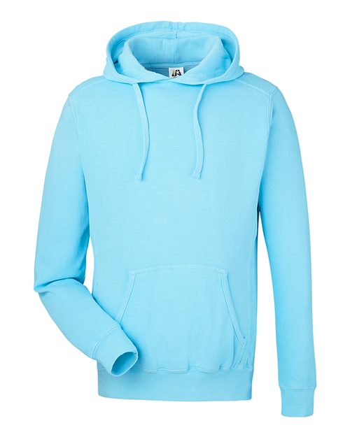 J. America Unisex Pigment-Dyed Fleece Hooded Sweatshirt 8730