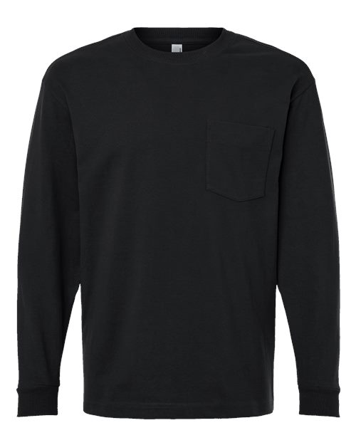 American Apparel Unisex Super Heavyweight Long Sleeve Pocket Tee 9410