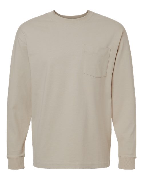 American Apparel Unisex Super Heavyweight Long Sleeve Pocket Tee 9410