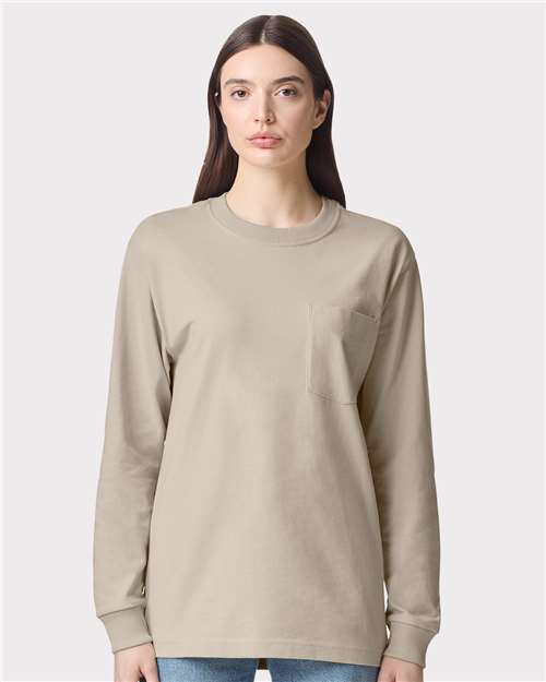 American Apparel Unisex Super Heavyweight Long Sleeve Pocket Tee 9410