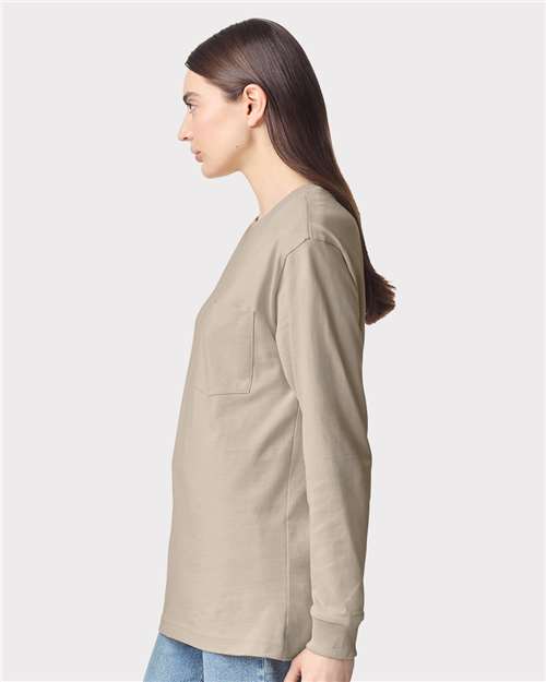 American Apparel Unisex Super Heavyweight Long Sleeve Pocket Tee 9410