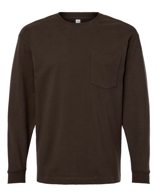American Apparel Unisex Super Heavyweight Long Sleeve Pocket Tee 9410
