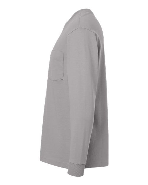 American Apparel Unisex Super Heavyweight Long Sleeve Pocket Tee 9410