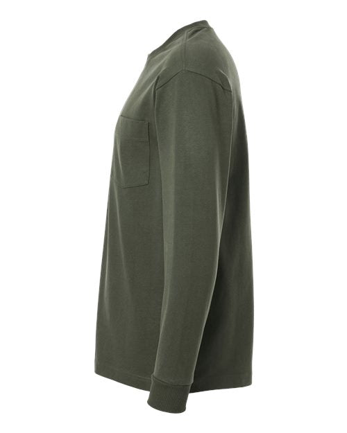 American Apparel Unisex Super Heavyweight Long Sleeve Pocket Tee 9410