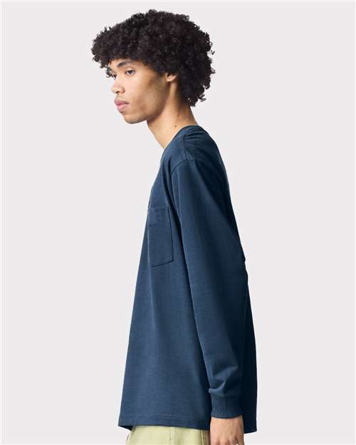 American Apparel Unisex Super Heavyweight Long Sleeve Pocket Tee 9410