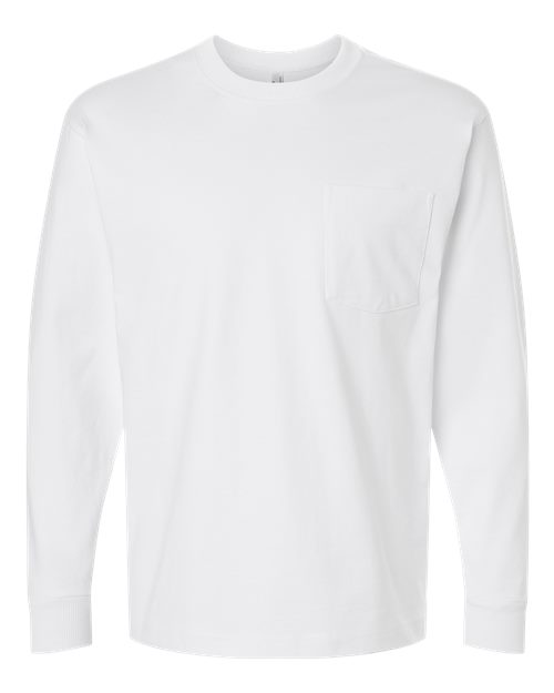 American Apparel Unisex Super Heavyweight Long Sleeve Pocket Tee 9410