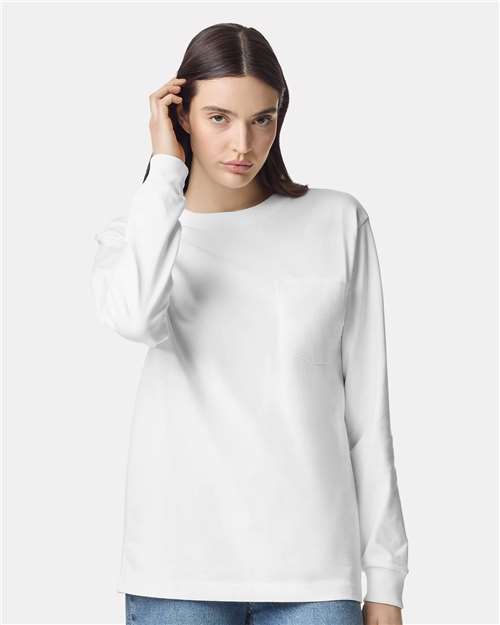 American Apparel Unisex Super Heavyweight Long Sleeve Pocket Tee 9410