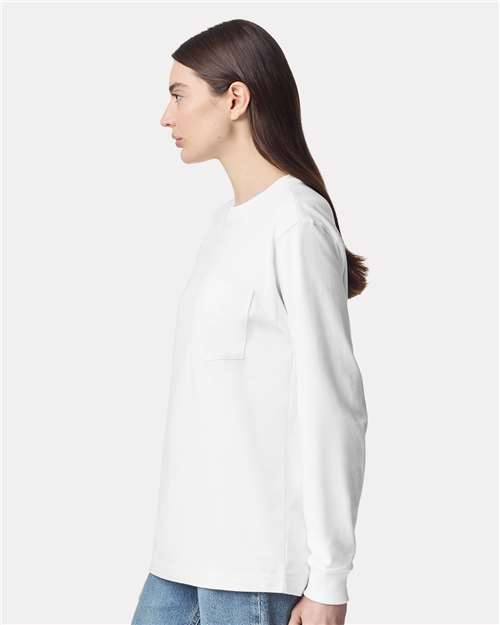 American Apparel Unisex Super Heavyweight Long Sleeve Pocket Tee 9410