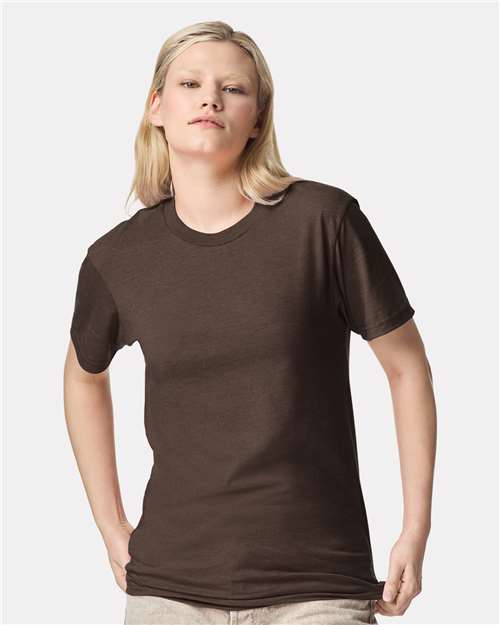 American Apparel Unisex CVC Tee 2001CVC - Heather Brown