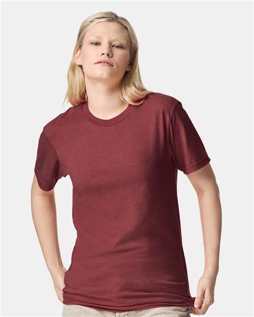 American Apparel Unisex CVC Tee 2001CVC - Heather Burgundy