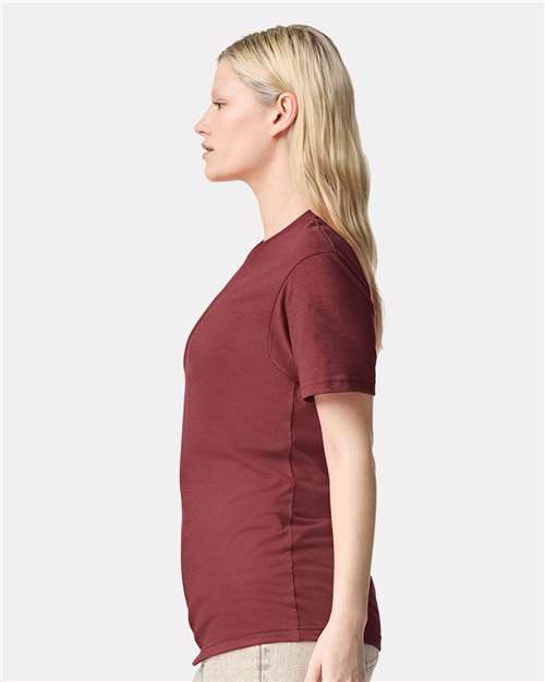 American Apparel Unisex CVC Tee 2001CVC - Heather Burgundy