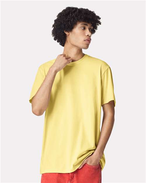 American Apparel Unisex CVC Tee 2001CVC - Heather Panna Cotta