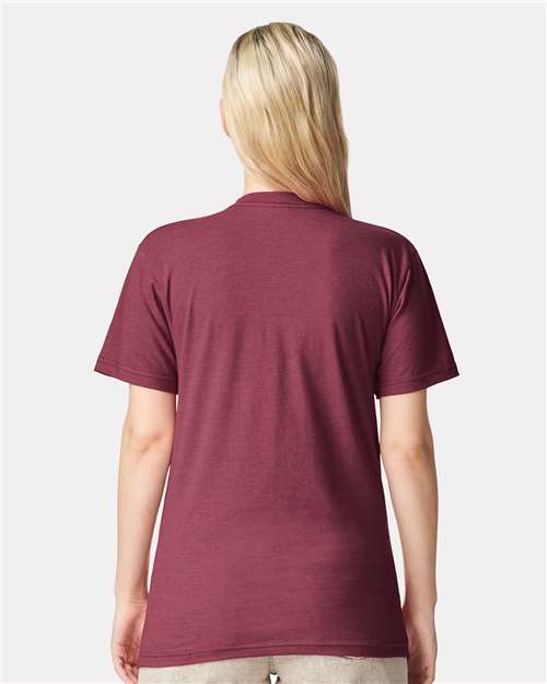 American Apparel Unisex CVC Tee 2001CVC - Heather Cranberry