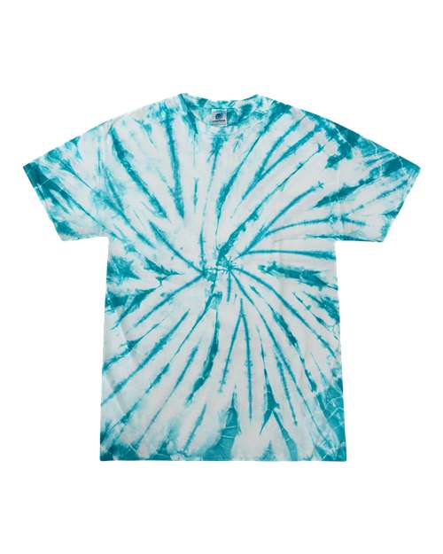 Colortone Youth Multi-Color Tie-Dyed T-Shirt 1000Y - White/ Turquoise