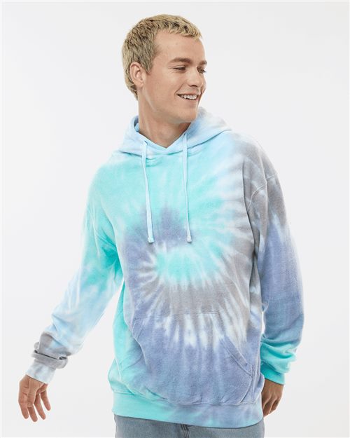 Colortone Unisex Tie-Dyed Cloud Fleece Hooded Sweatshirt 8600